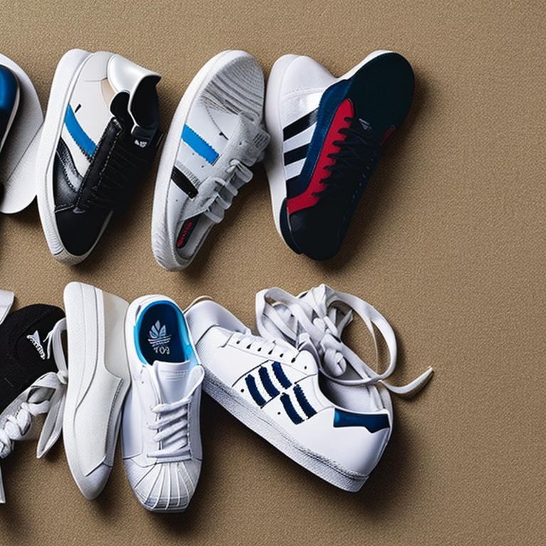 ADIDAS Superstar 80s Sneakers - Various styles on display, showcasing iconic designs and classic color accents.